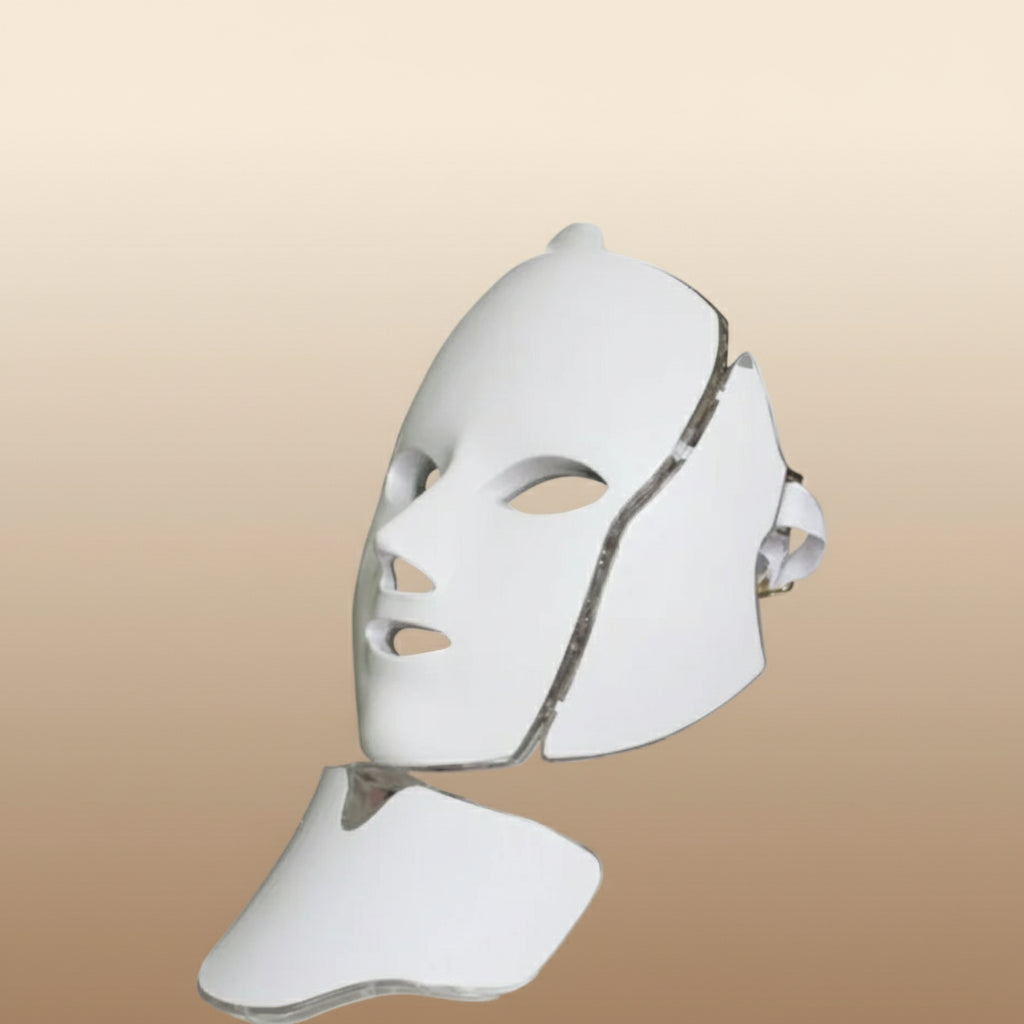 White face mask on a light gray background