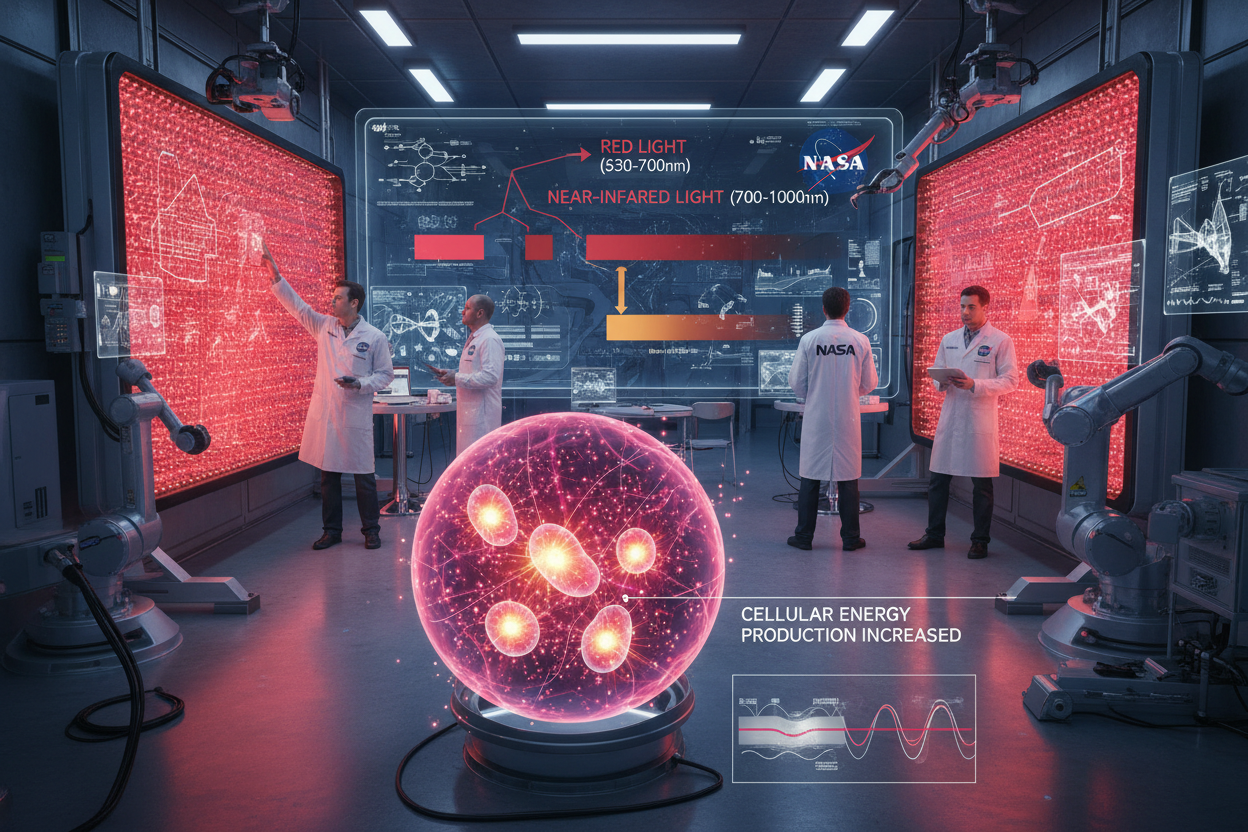  image of NAsa's research into red and Near infrared light therapy for cell energy