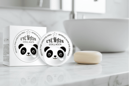 NuYOU360 Collagen Eye Mask - Smooth, Brightening and Moisturizing packaging with panda design.