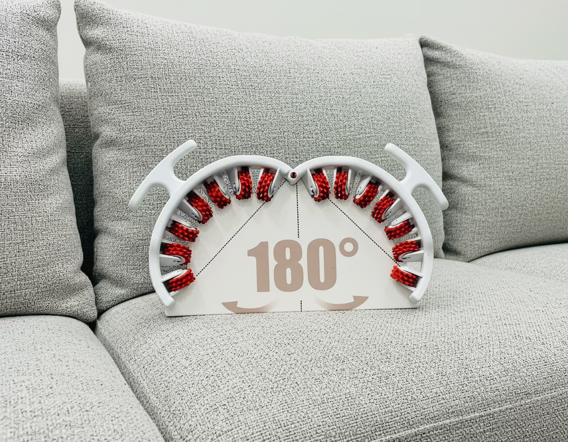 Massager Roller – Slim, Sculpt & Soothe  on grey couch.