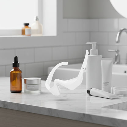 White sunglasses on a white background