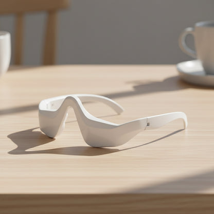 White sunglasses on a white background