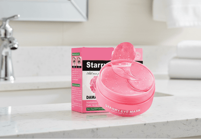 NuYOU360 Rose and Collagen Eye Mask with packaging.