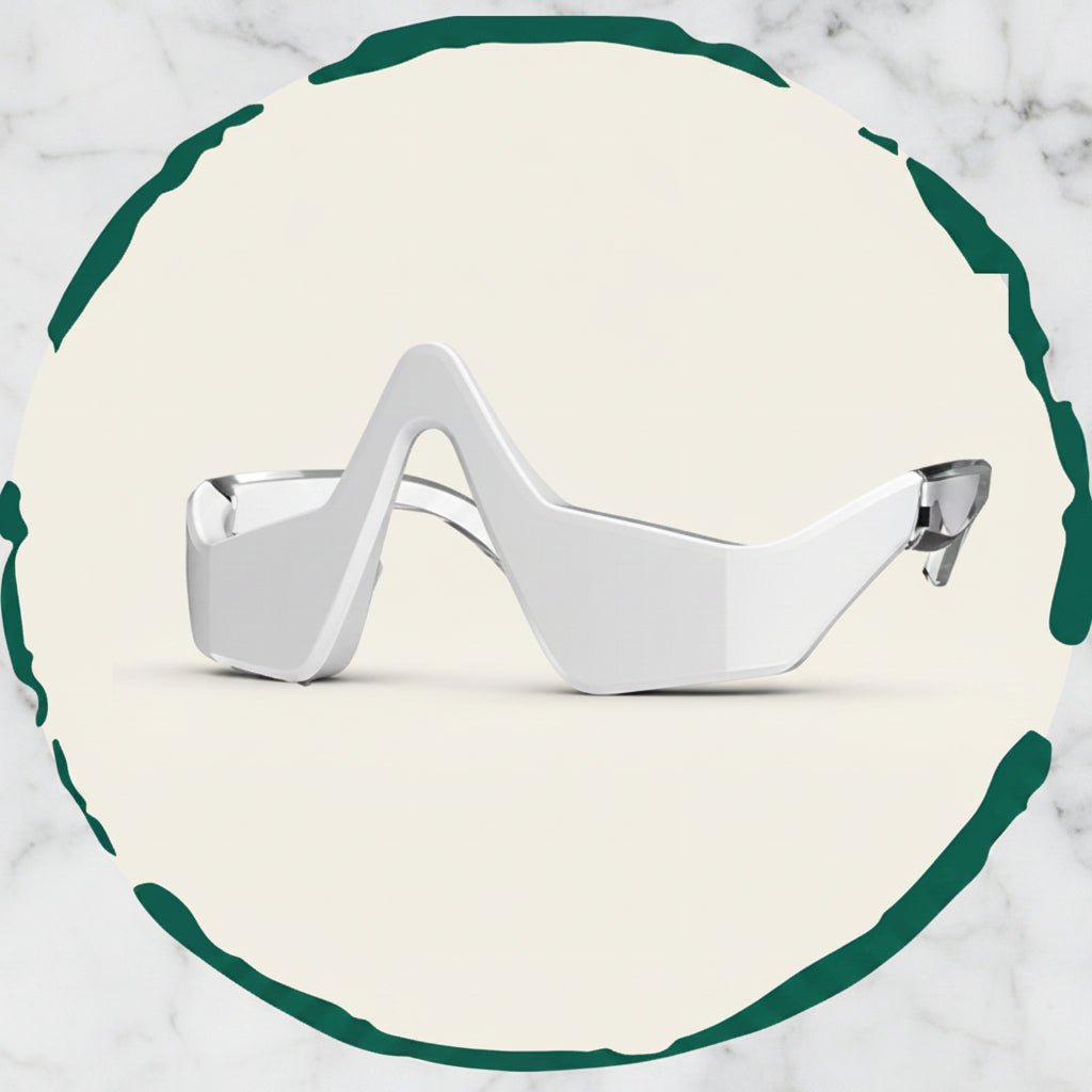 White red light glasses with EMS  