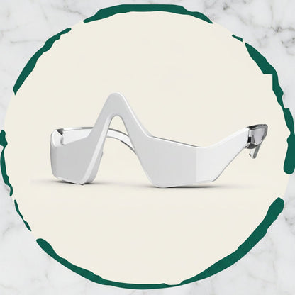 White red light glasses with EMS  